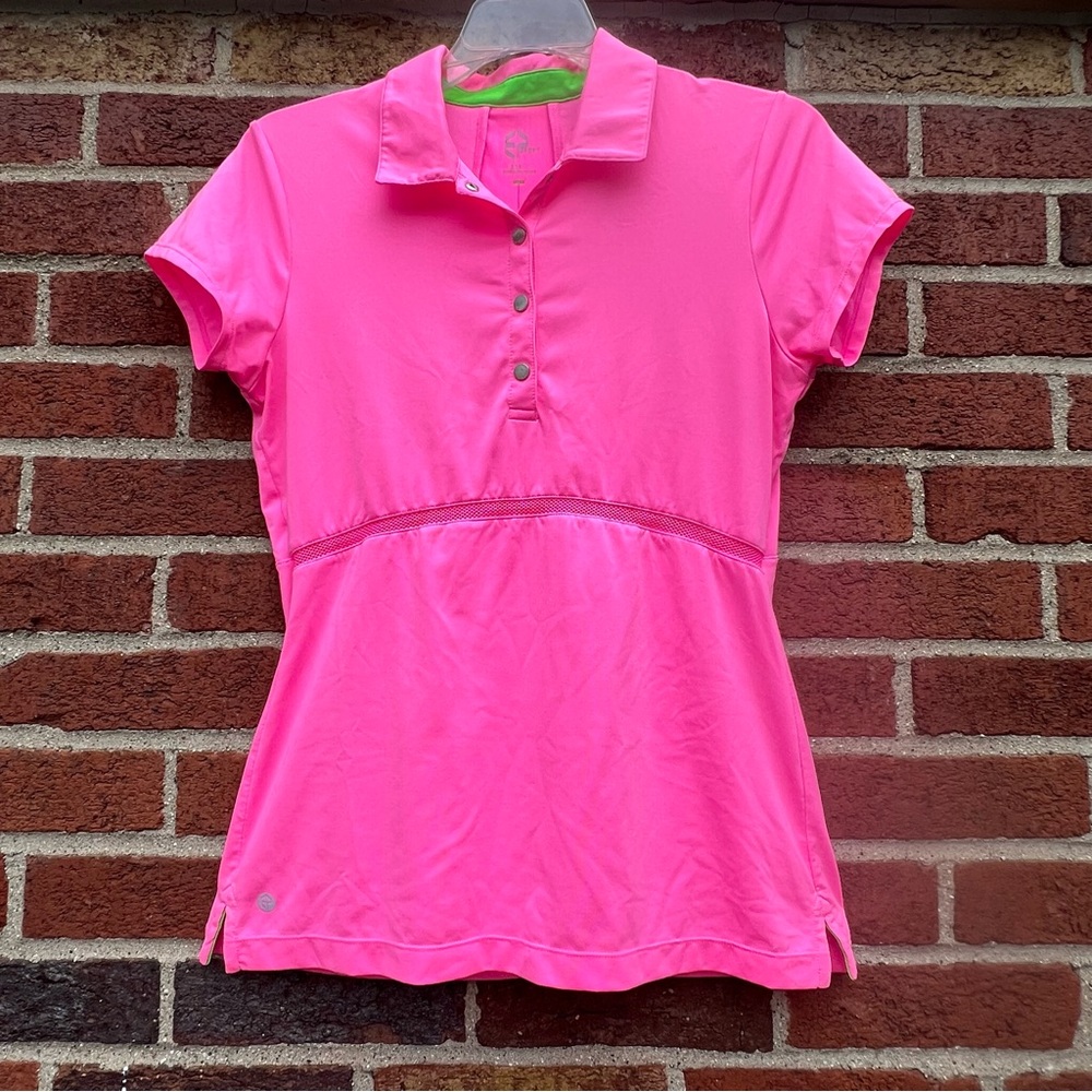EP Pro Sport Women's Short Sleeve Bright Pink Polo Golf Shirt Size Small